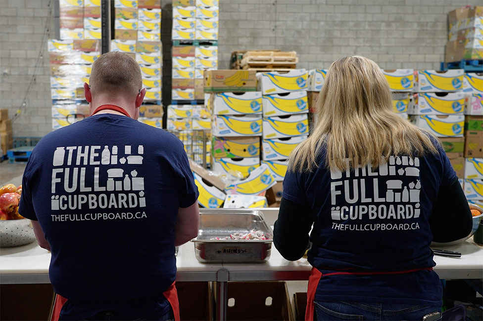 Volunteers for full cupboard